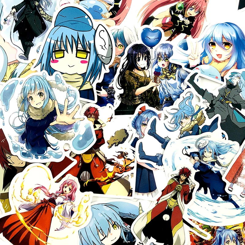 

50pcs/set That Time I Got Reincarnated As A Slime Sticker Colorful For Luggage Laptop Decal Skateboard GuitarSticker