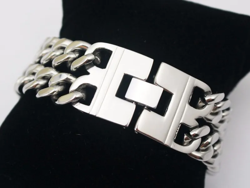 Китайские значения унисекс широкий серебряный цвет браслет цепочка из