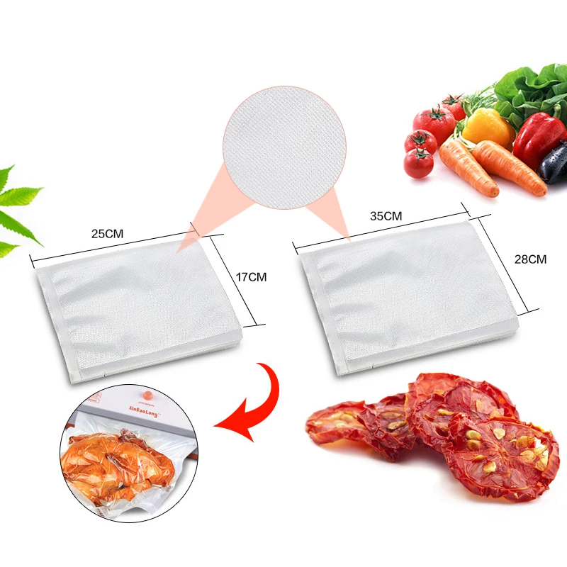 Упаковщик вакуумный мешок вакуумный упаковщик мешки для хранения продуктов питания пленки для упаковки свежести до более 28x35 см 17x25 см вакуумные упаковочные мешки