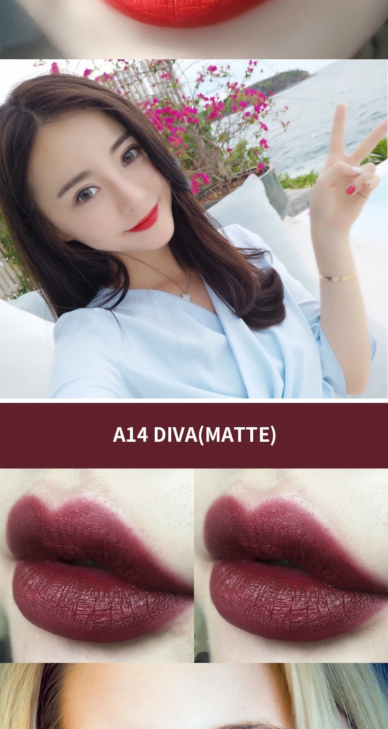 MYG Высококачественная матовая помада для макияжа Diva ruby woo Angel Chili beauty color губная помада