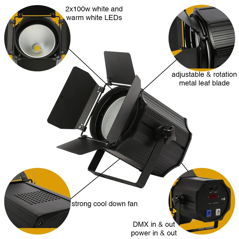 IMRELAX 16 шт. Высокая мощность 200 Вт COB LED Par свет с футляром для полета упаковка