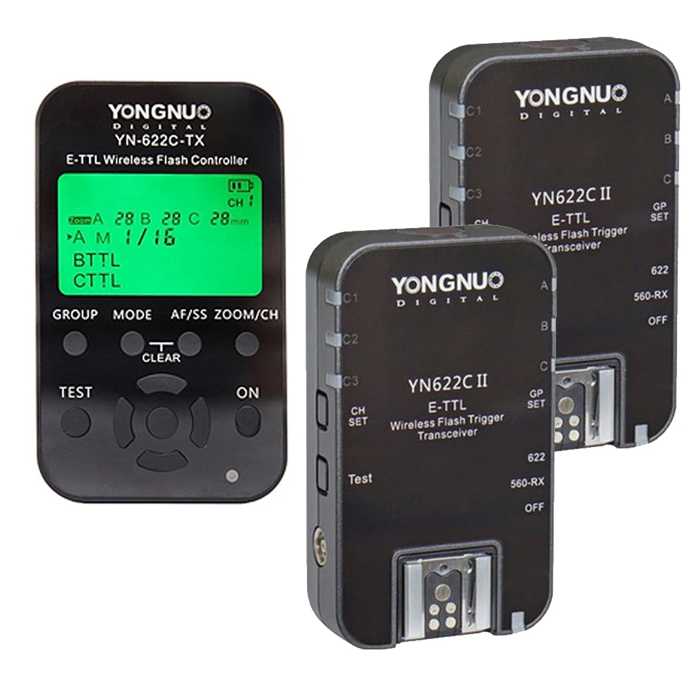 Беспроводная вспышка Yongnuo YN622C II + YN622C-TX E-TTL с триггером для вспышки Yongnuo YN565 YN568 YN685, 2 шт.