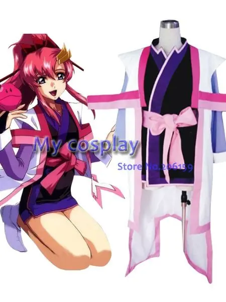 Gundam Seed Destiny Lacus Клайн для костюмированных игр кимоно Хэллоуина женщин зимнее