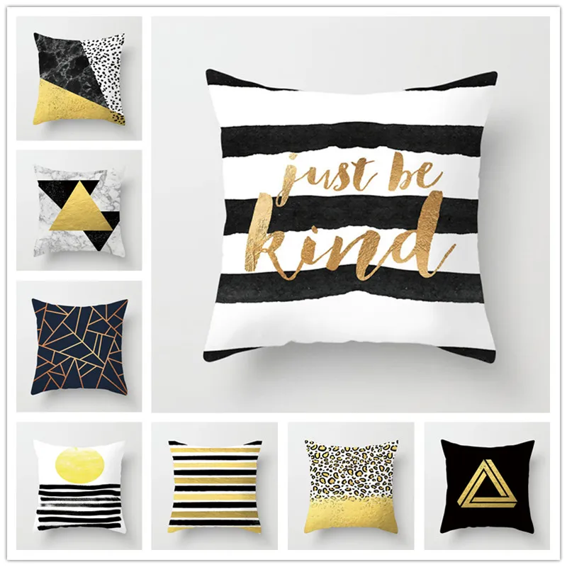 45*45cm Pillow Cover Polyester Peach Skin Just Be Kind Cushion Office Nap Throw Case | Дом и сад
