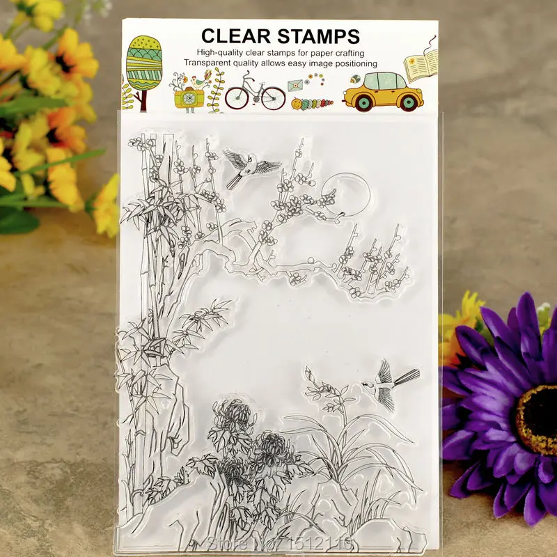 Вишневый цвет птица скрапбукинг сделай сам фото карты фотография Искусственная