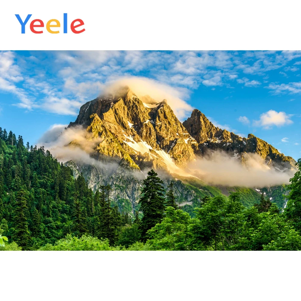 Виниловый фон для фотографирования Yeele с изображением гор пика облаков хаутов