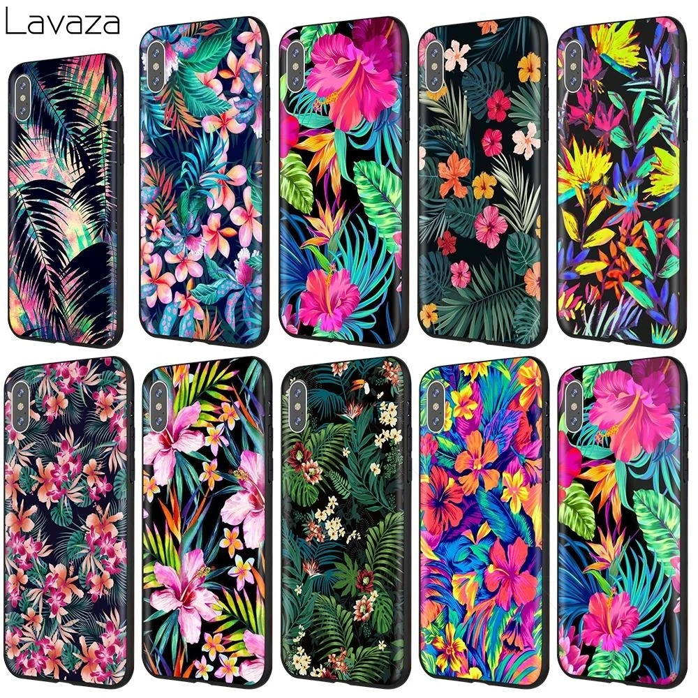 Чехол Lavaza с электрическим гибискусом и цветами для iPhone 12 mini 11 Pro XS Max XR X 8 7 6 6S Plus 5 5s se