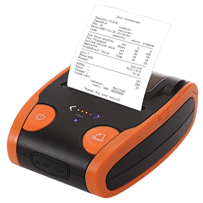 QS5806 pos принтер bluetooth термопринтер 58 мм беспроводной чековый принтер|pos printer|wireless