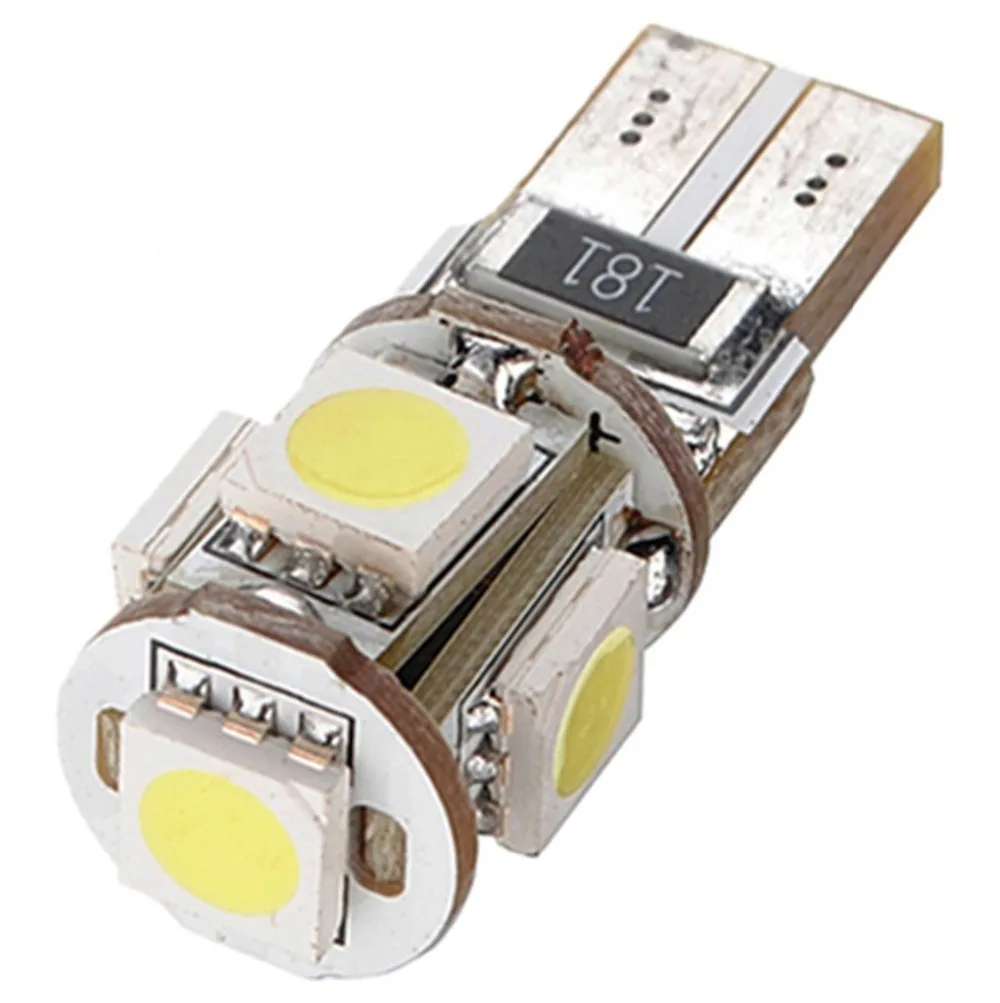 10 XCanbus T10 светодиодный Voiture Ampoule 5050 5SMD W5W Авто Lampe vehicle Feu 194 168 DC 12V Blanc Pur|t10 led|auto lampled