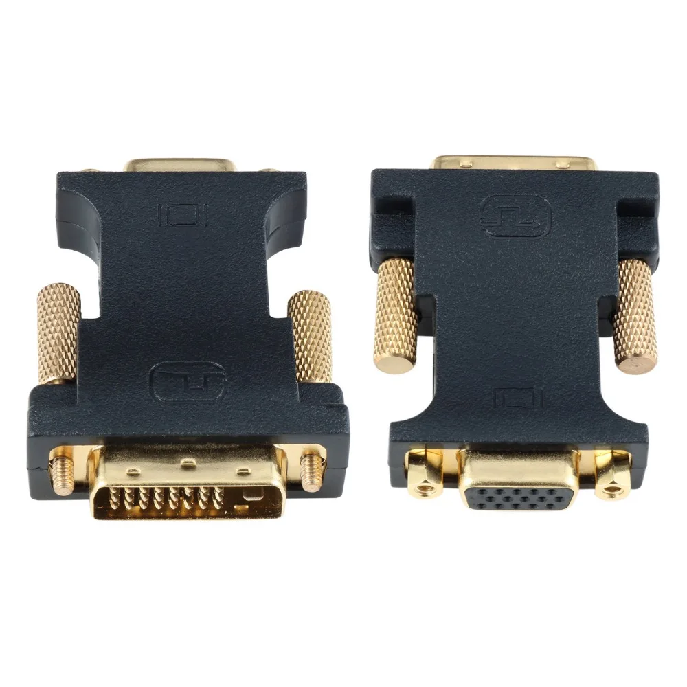 Dvi-d vga dvi к vga адаптер dvi d vga кабель активный DVI-D к VGA кабель конвертер «Папа-мама» для монитора ПК