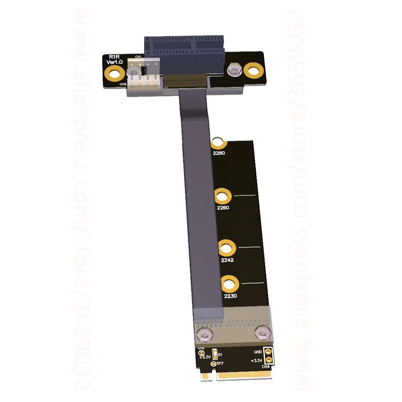 Адаптеры для адаптера локтя M.2 NVMe к PCI E 1x pcie 3 0x1 ленточная Плата расширения Gen 0