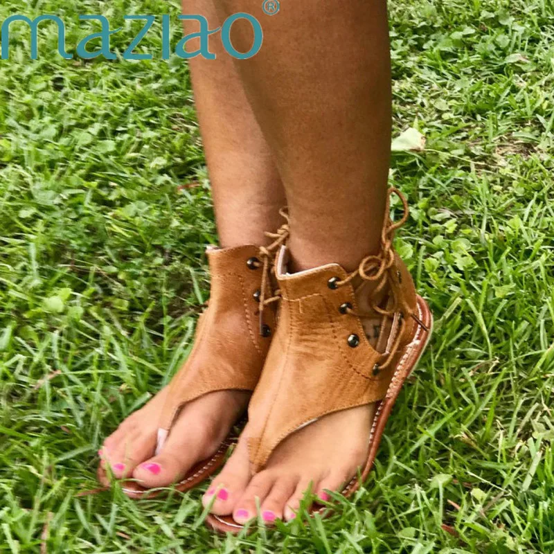 Женские сандалии-гладиаторы с перекрестной шнуровкой летние сандалии на плоской