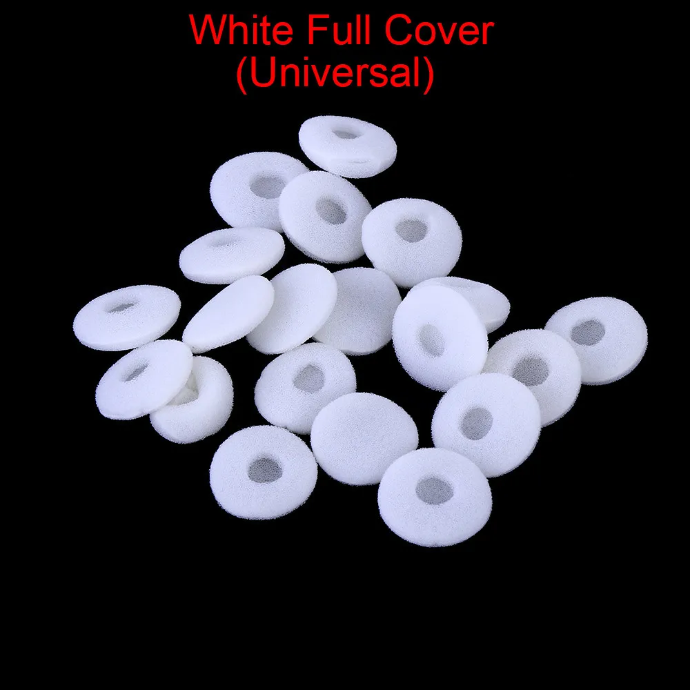 White Full Cover 40 шт. Мягкая Пена Замена Мягкие Наушники Пена крышка губка ушные вкладыши чехол для Airpods Earpods противоскользящая губка Earpad - Цвет: White Full Cover