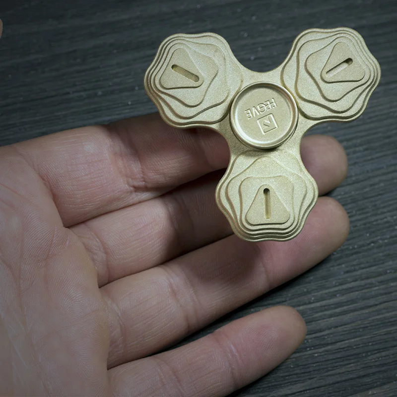 Fegve палец блесны Непоседа Титан Медь EDC руки Spinner Для аутизма и СДВГ беспокойство