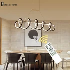 Новый стиль черныйбелый современсветодиодный светодиодные подвесные светильники для гостиной, столовой, акриловые светодиодсветодиодный весные светильники, домашний дизайн, 220 В переменного тока