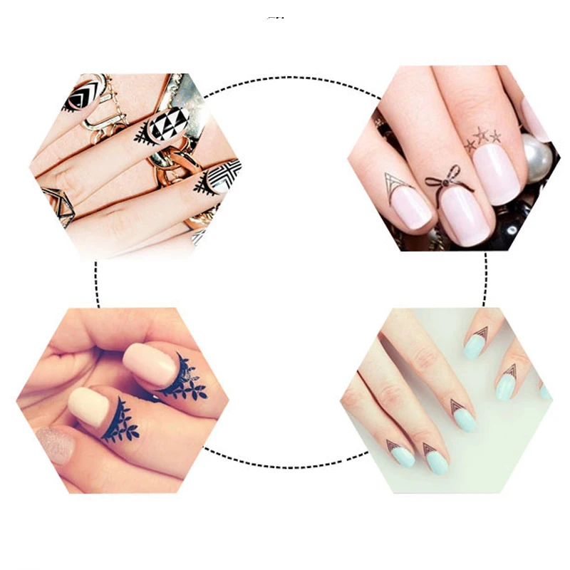 Новая модная Татуировка для кутикулы рандомная переводка временная наклейка