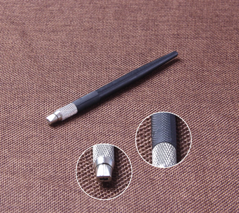 

10pcs Handmade Manual Tattoo Pen Machine For Permanent Eyebrow Makeup Tattoo Eyebrows Tattooing Lock-needle Device