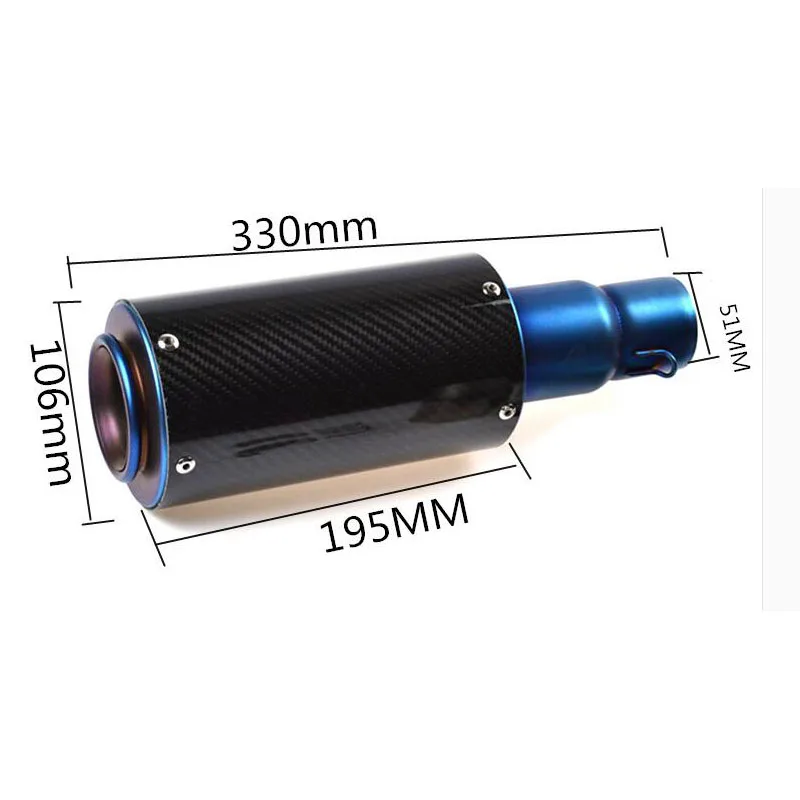 Akrapovic Мотоцикл выхлопная труба глушителя Racing выхлопных газов Универсальный труба из углеродистой стали трубы Escape R1 R3 nmax crf 230 Кафе Рейсер cb650f