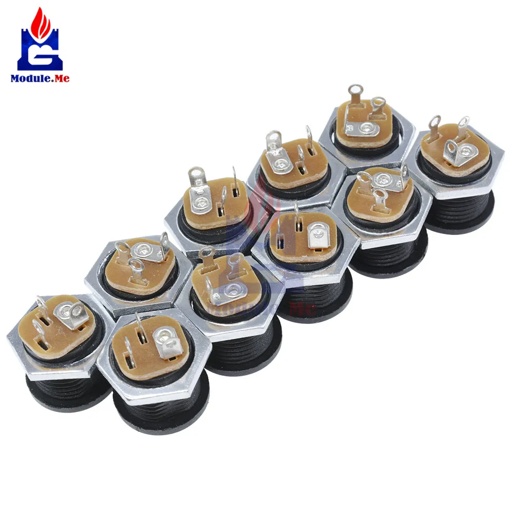 10PCS/Lot High Quality Effect/Pedal DC Power Supply Jack Socket 2.5mm F/S BK DC022 | Электронные компоненты и