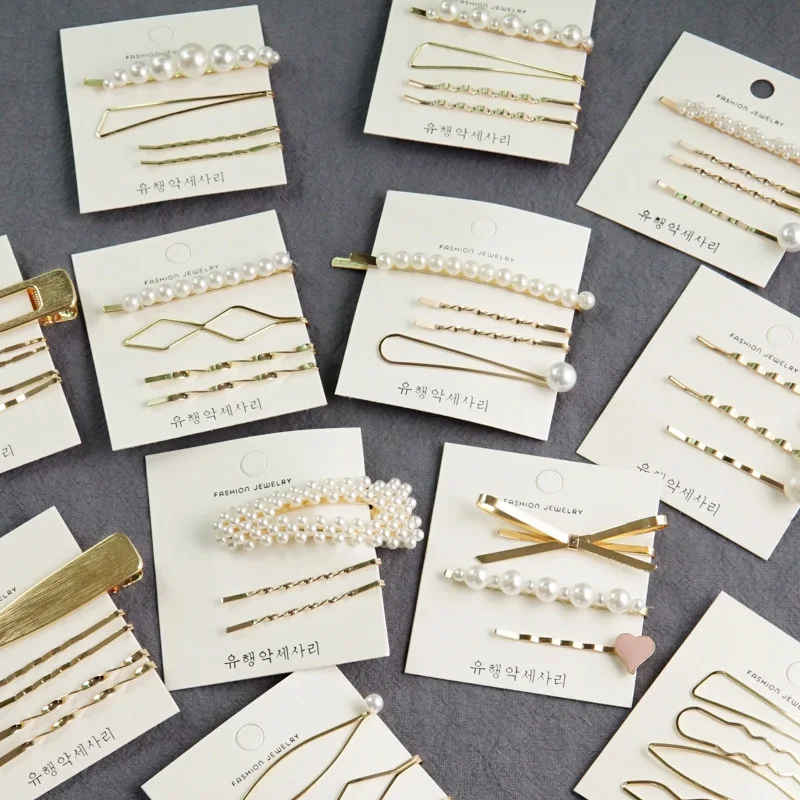 4 шт./компл. заколки для волос с жемчугом гребень аксессуары головного убора