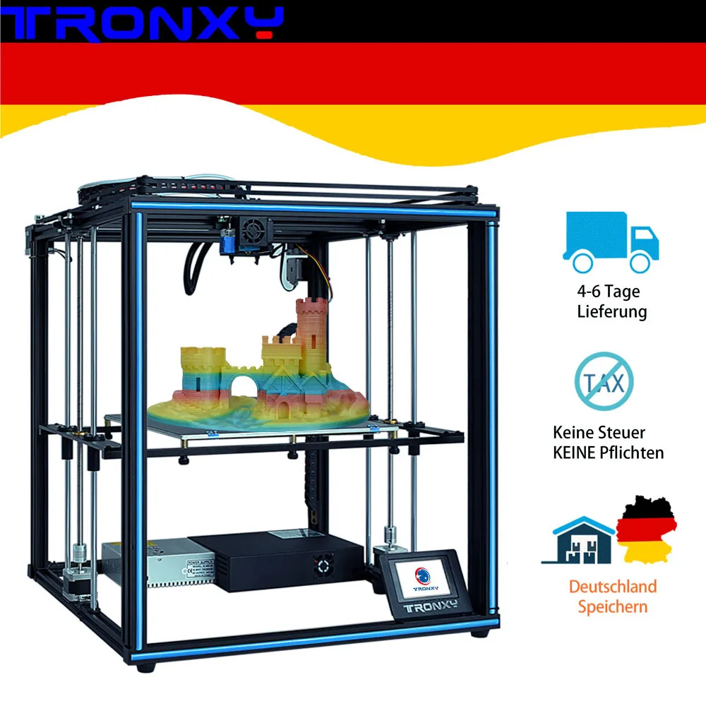 Tronxy 24V Модернизированный X5SA 3d принтер набор 3,5 дюймов lcd сенсорный экран DIY 0,4 мм Насадка высокоточное автоматическое выравнивание 330x330x400 мм
