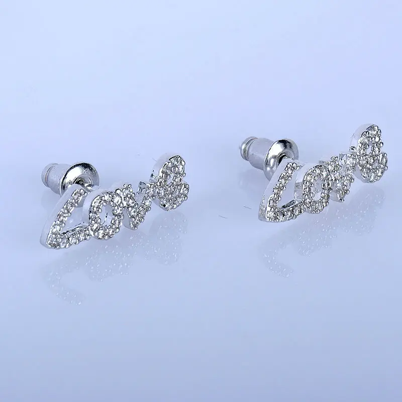 Новое поступление 2016 модные ювелирные изделия алфавит любовь цвет белого золота