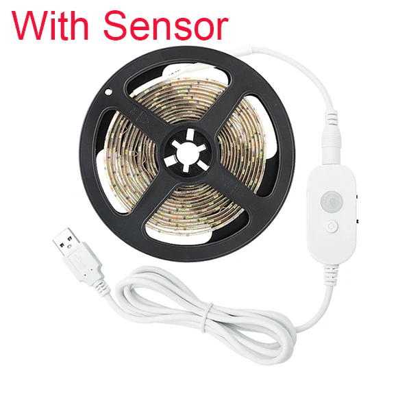 3M with Sensor USB беспроводной PIR датчик движения светодиодный водонепроницаемый 1 м 2 м 3 м 4 м 5 м водонепроницаемый светодиодный ночник для шкафа горячая распродажа - Цвет: 3M with Sensor