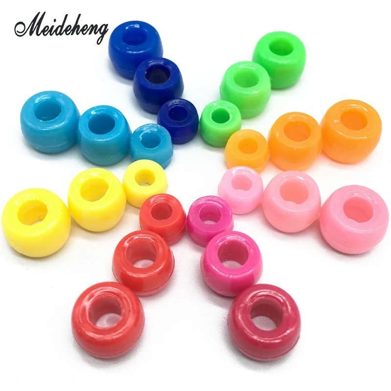 

6x9mm 6x8mm 4x6mm Acrylic Barrel Round beads multicolor Bracelet accessories Handmade beading of children wear bead material