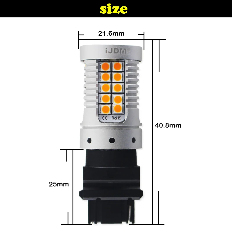 IJDM No Hyper Flash 3156 светодиодный Canbus T25 PY27W PY27/7 W Автомобильный светодиодный светильник 3030 SMD Янтарный Белый Красный Автомобильные стоп-сигналы Поворотная сигнальная лампа