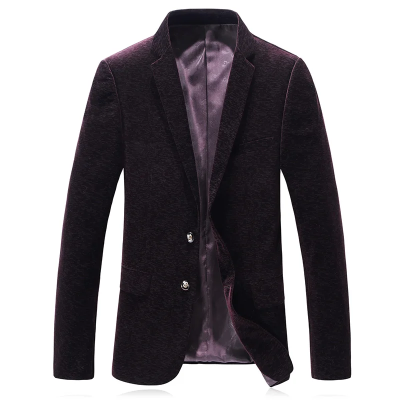 2017 осенние и зимние мужские повседневные Модные фланелевые однобортные блейзеры