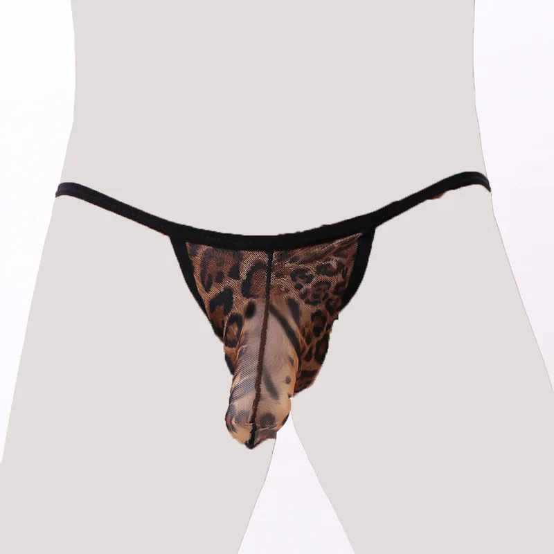 

Men sexy Leopard style shaft G strings Underwear Man erotic Hot Thong Underpanty
