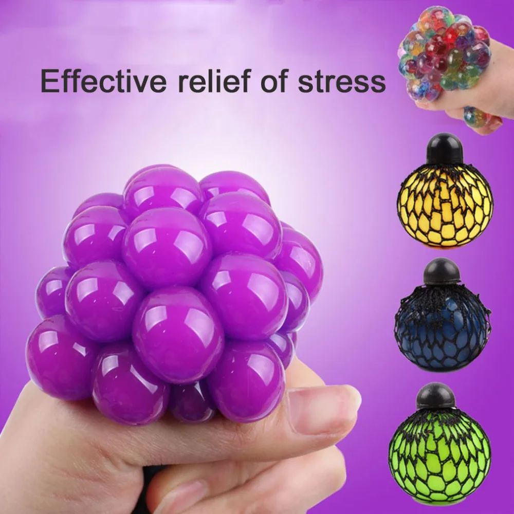 Hand Grips Funny Design Children Adult Anti Stress Relieve Grape Ball Natural Rubber Decompression Squeeze Toys for Joke | Спорт и