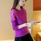 Новинка, зимнее платье OHCLOTHING, кружевная вязаная рубашка с рукавом реглан, свитер F1405