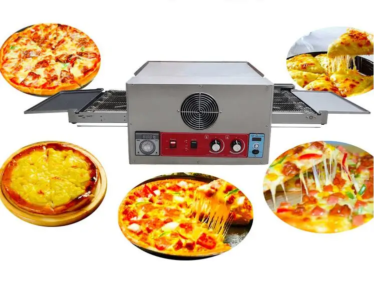 

Electric Conveyor Pizza Oven Commercial 12 Inch Pizza Oven 220V Large Dispenser Cake Bread Pizza Making Machine