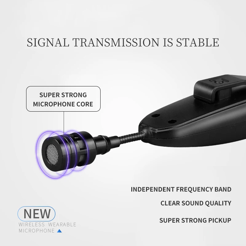 

FELYBY A-2 UHF Wireless Professional Condenser Portable Lavalier Microphone for Mobile Live Conference Instrument Lavalier Mic