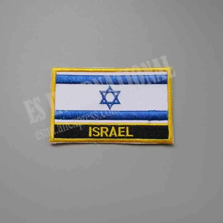 Flag Patch Нашивки с вышитым национальным флагом и Металлическая Булавка с отворотом в виде флага, Израиль - Цвет: Flag Patch