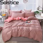 Solstice простой стильный розовый маленький плед одеяла постельные принадлежности Постельное белье Наволочка печать простыня пододеяльник