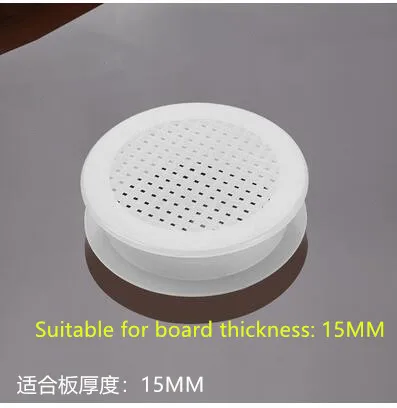 15MM 10 компл. Двухсторонние пластиковые крышки вентиляционных отверстий 58 мм круглая сетка отверстие жалюзи Вентиляция для шкафа обуви шкаф мебель аксессуары - Цвет: 15MM