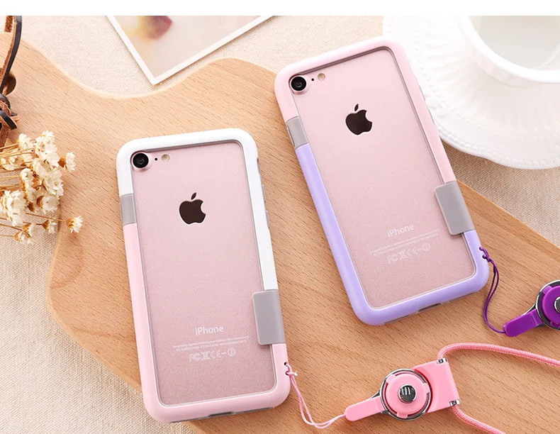 HOTR для iphone 8 бампер чехол для iphone 5 5S SE 6 7 8 9 plus X Xs Max XR мягкий чехол с рамкой из термополиуретана Тонкий чехол Fundas без шнура