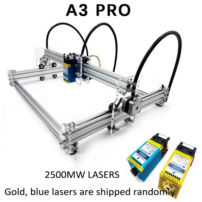 with 2500mw Laser 15 Вт A3 Pro металлический лазерный гравировальный станок 500 МВт 2500 мвт 5500 МВт 15000 МВт деревянный маршрутизатор DIY мини лазерная гравировальная машина DIY - Цвет: with 2500mw Laser