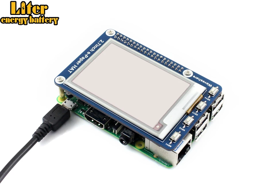 Waveshare 264x176 2 7 ɾ-paper/E-Ink display HAT для Raspberry Pi 2B/3B/Zero W три цвета: красный черный белый SPI