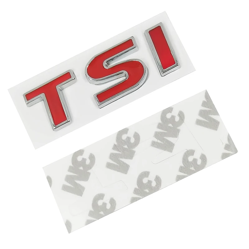 Металлический Красный значок эмблема TSI для бокового крыла автомобиля заднего