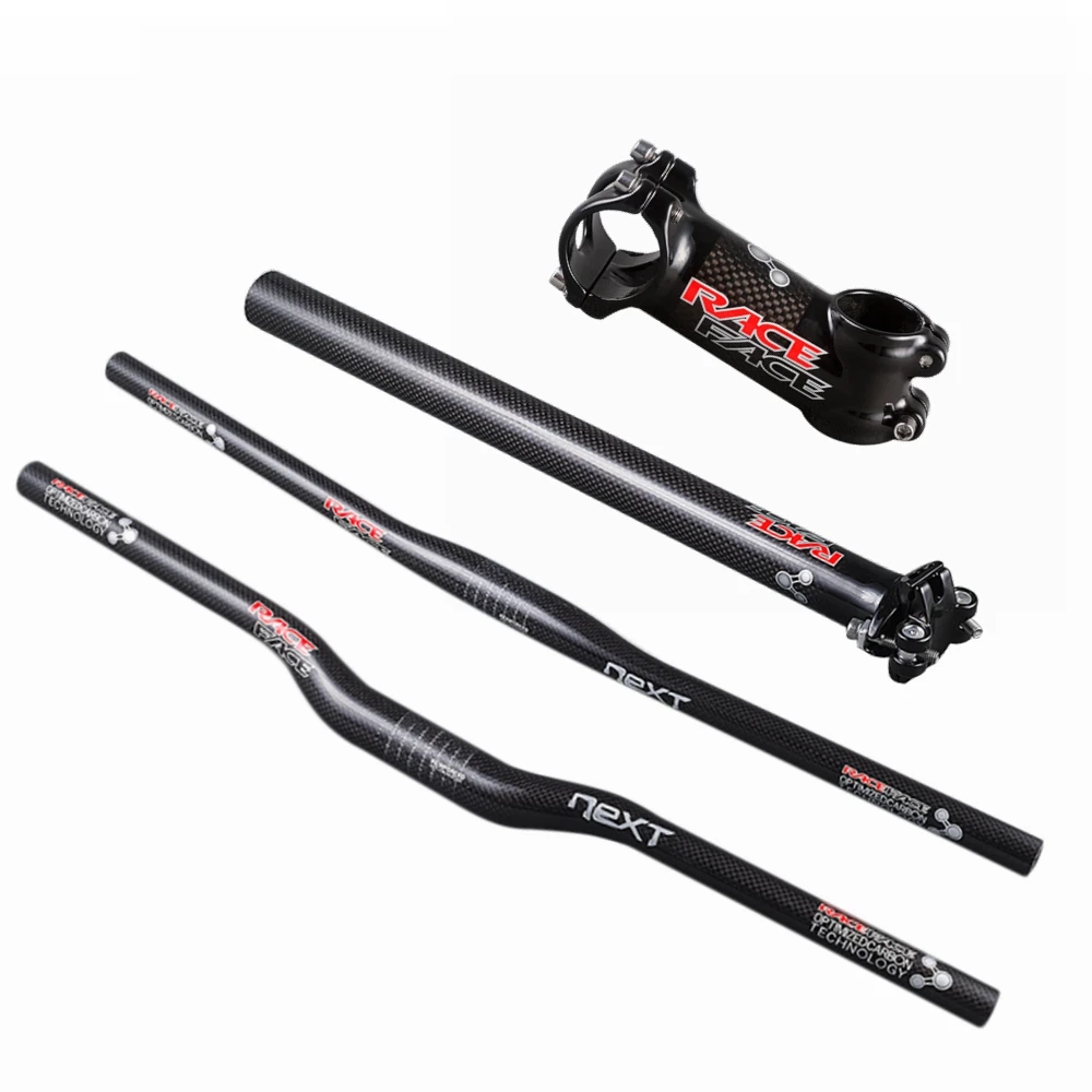 

Race Face Next Glossy 3K Carbon Fibre Mountain Bike Handlebar Sets Bicycle Handlebars + Seatpost + Stem