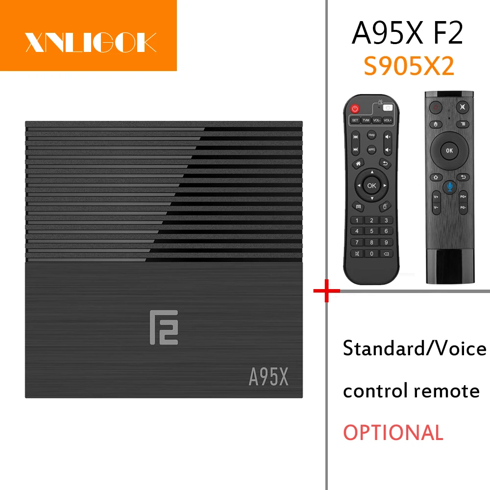 ТВ приставка A95X F2 Android 9 0 Amlogic S905X2 Google Voice 2 4G и 5G BT4.0 Смарт приставка|ТВ-приставки