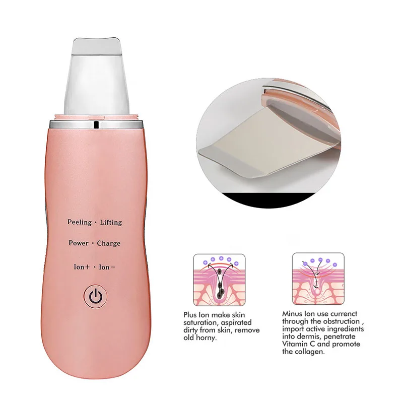 Goede Ultrasone Gezicht Cleaner Skin Scrubber Ultrasound Trillingen Massager Skin Cleaner Pore Schil Scrubber Schoonheid Exfoliërende Machine