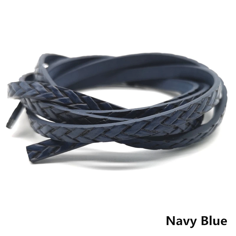 Navy Blue 1 шт 1,2 метров 5 мм браслет веревка из полиуретана кожаный шнур для модных браслетов дизайн ювелирных изделий DIY#03 - Цвет: Navy Blue