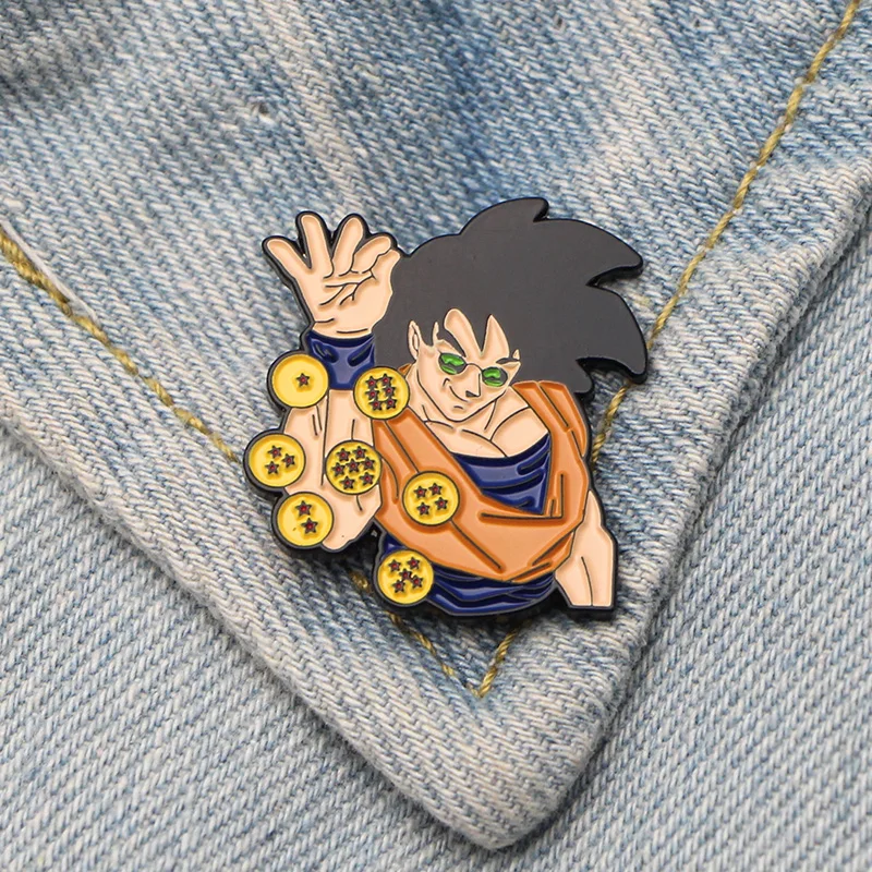 DMLSKY Dragon Ball Косплей булавка Сунь Укун эмалированные булавки и броши-значки для лацкана рюкзак сумки значок одежда украшения подарки M3474