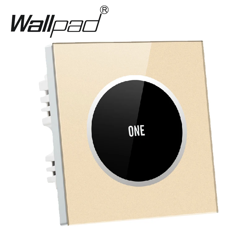 

Hot Tempered Glass 1 gangs 2 way Gold Waterproof Touch Wall Light Switch 110V~250V Free Design touch wall switch,Free Shipping
