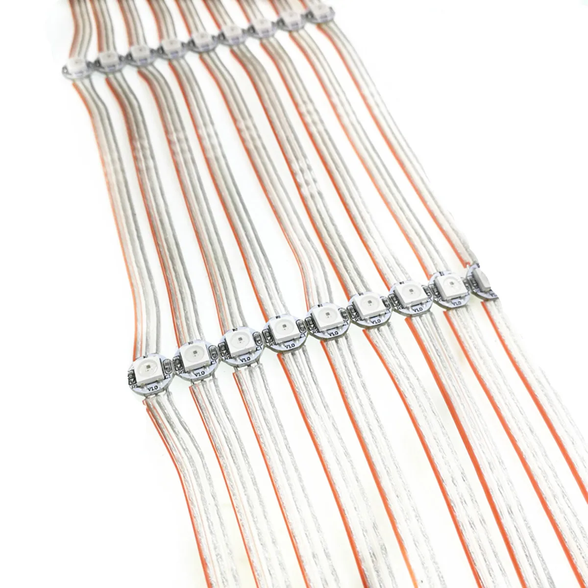50-100PCS WS2812B LED Module String Panel Pre-soldered on Heatsink with 10CM Wire 5V WS2812 Built-in SMD5050 RGB Idividually | Лампы и
