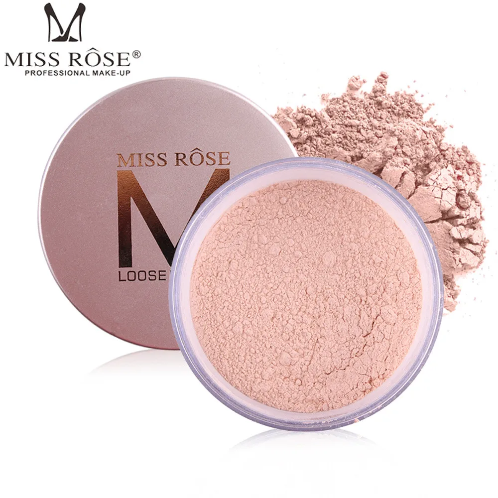 MISS ROSE Oil контроль макияжа невидимые поры Макияж Лицо Рассыпчатая Отделка пудра полупрозрачная гладкая установка основа макияж